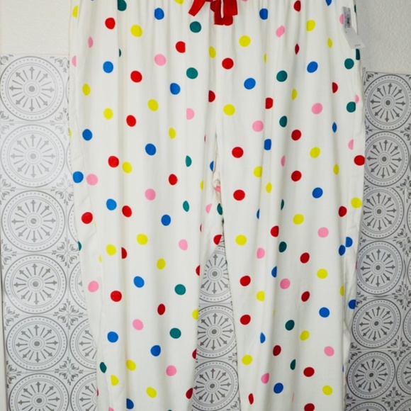 Old Navy Polkadot Matching Flannel Pajama Bottom - Picture 2 of 7